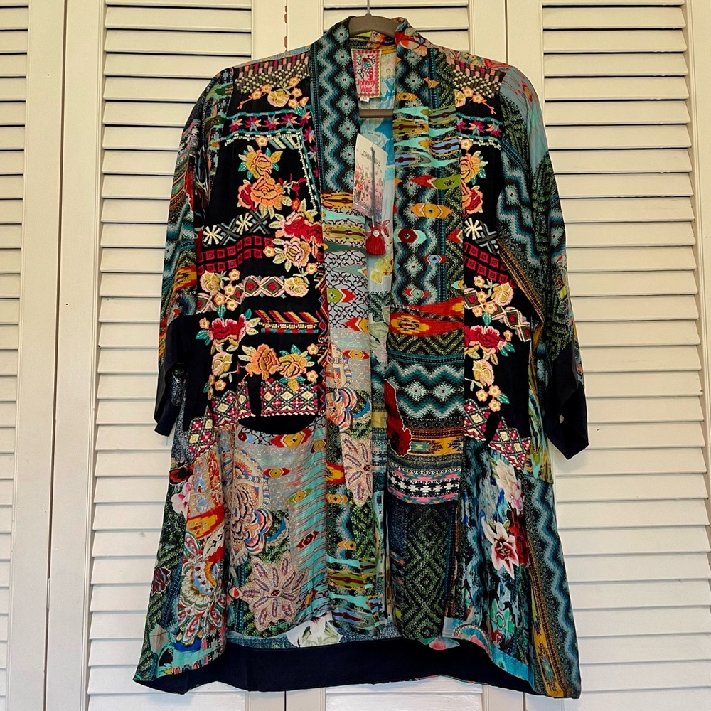 NWT Lightweight Multicolor Cardigan ‘Johnny Was’
